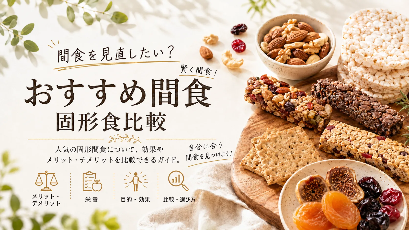 おすすめ間食！固形食比較