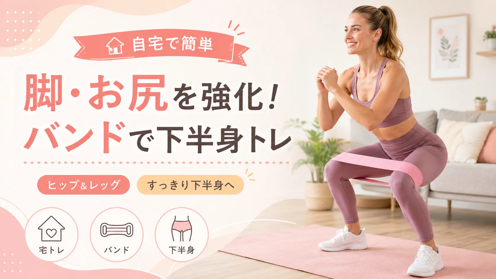 脚・お尻を強化！バンドで下半身トレ