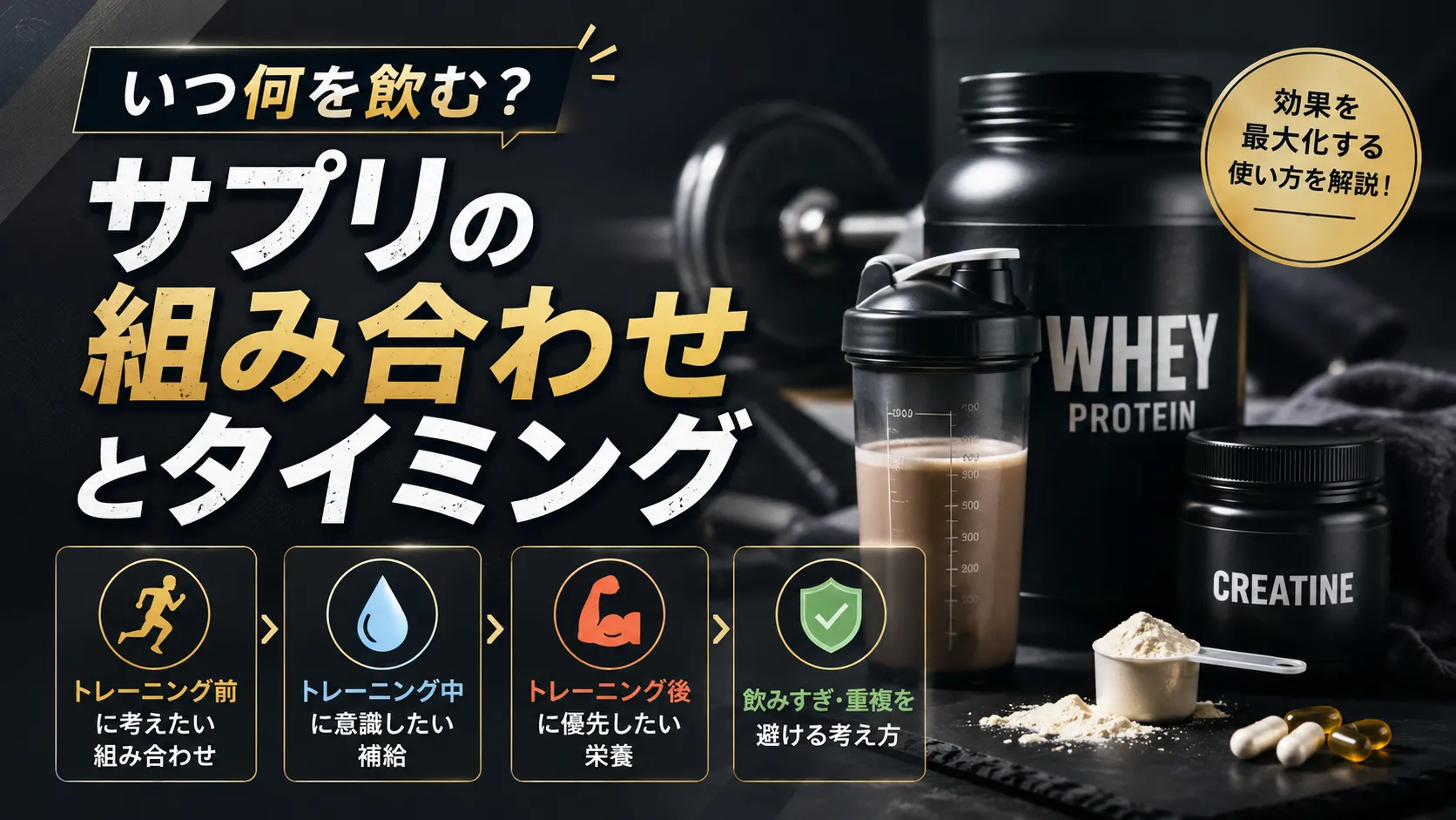 いつ何を飲む？サプリの組み合わせとタイミング