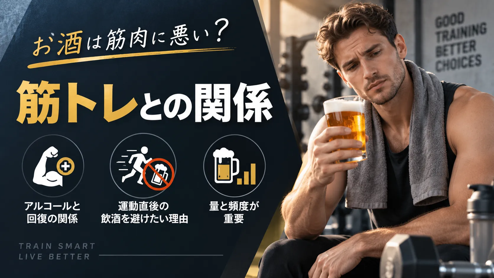 お酒は筋肉に悪い？筋トレとの関係